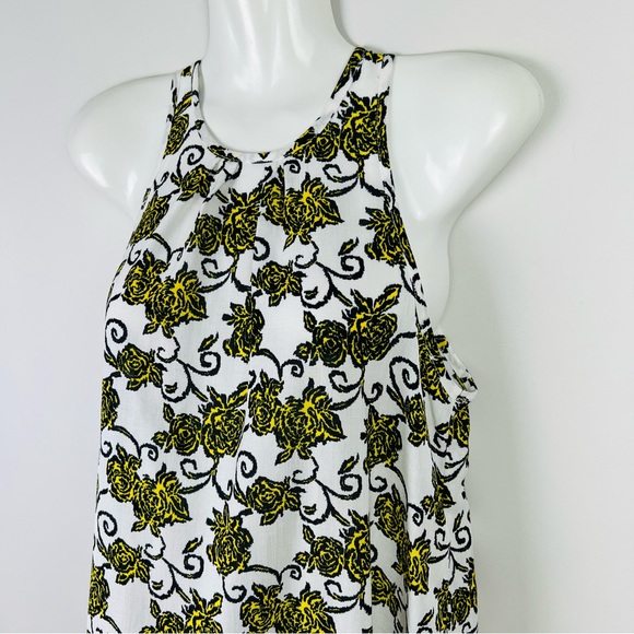 Cue Women’s Tank Top Floral White Yellow Office Relaxed Fit Size 6 (suit 8 also) - Picture 3 of 8